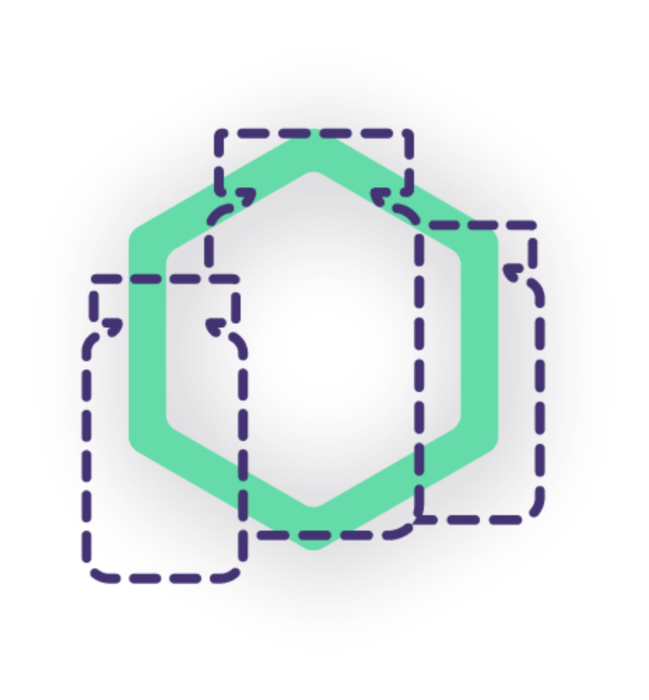 Dashed outline of bottles